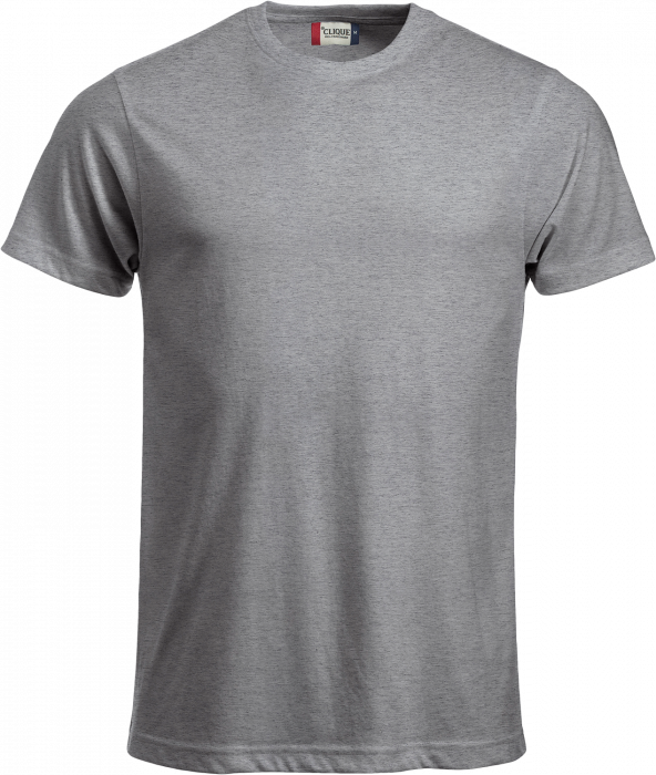 Clique - Klassisk Bomulds T-Shirt - Grey melange