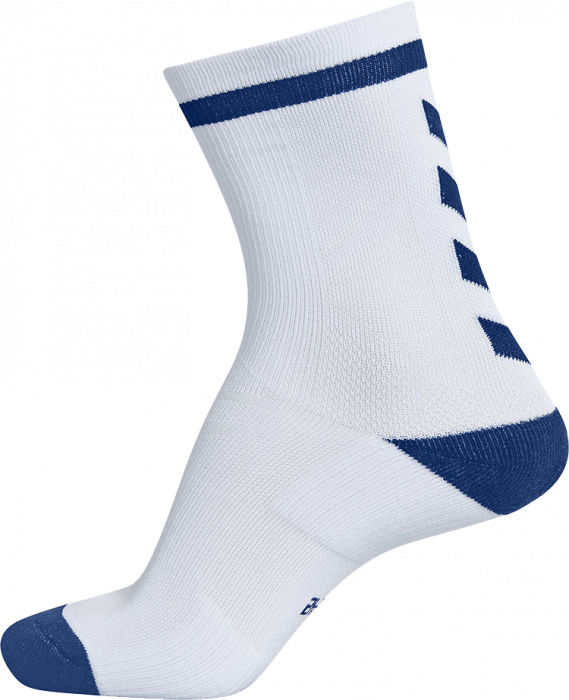 Hummel - Elite Indoor Sock Kort - Hvid & true blue