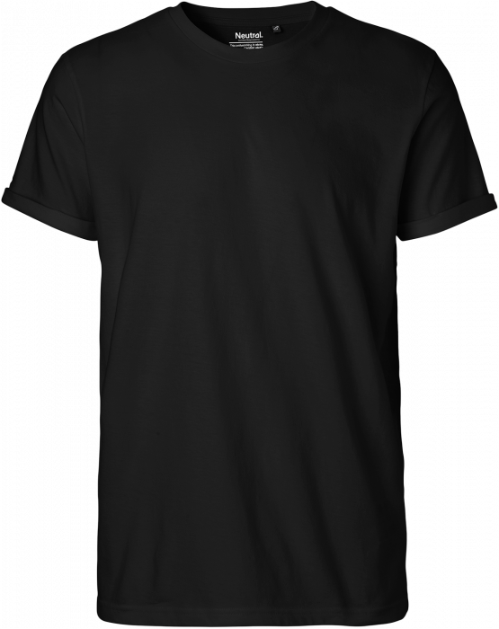 Neutral - Økologisk Roll Up Sleeve Bomulds T-Shirt - Sort
